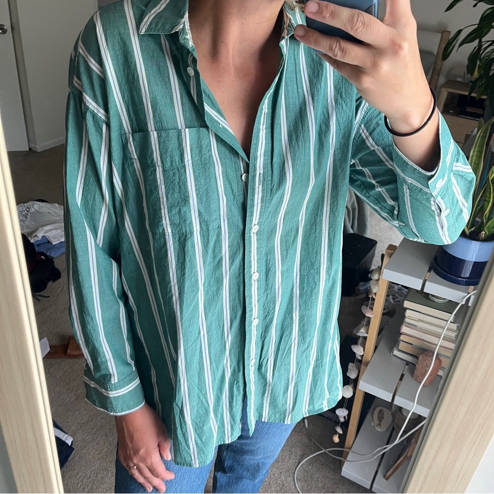 Madewell Oversized Stripe Button Down Shirt